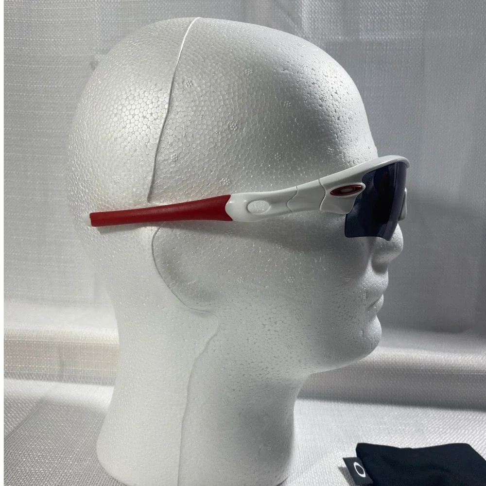 Oakley Radar Path Sunglasses White Red Blue Lens Sport Shield 09-6712